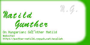 matild gunther business card